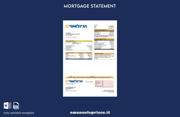 stile verificato Modello di dichiarazione dei mutui della First International Ba
